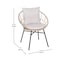 Flash Furniture 3PC Tan Rattan Set-Side Table-Light Gray Cushions TW-VN017-18-TAN-GG - alternate 5